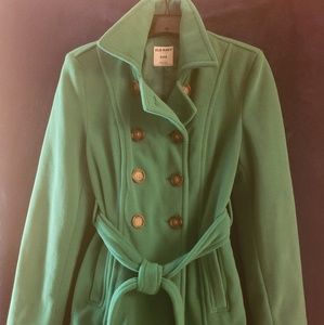 NWOT 40.4DEEP GRREN DOUBLE BREASTED PEA COAT